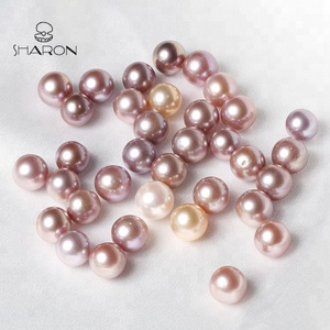 Venta al por mayor en lote de perlas Edison de lavanda Rosa redondas de agua dulce cultivadas de alto brillo de 10-12mm - Product Image 2
