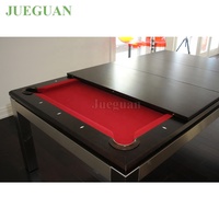 Table de billard de luxe moderne de 7 pieds en acier inoxydable 304 et bois de frêne avec poches en cuir et dalles haute densité