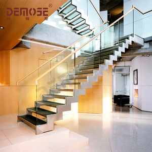 Diseños de <span class=keywords><strong>Escaleras</strong></span> Interiores en Forma de L de Acero y <span class=keywords><strong>Madera</strong></span>, Escalera Residencial Nueva, Moderna, Elegante y Sofisticada - Product Image 1