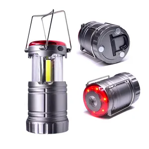Super Bright 200lm 1ワットCob RedとWhite Smd Strong Light Extendable Mini Camping Tent LanternためCamping Hiking Walking