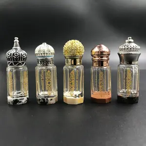 Luxury jewellery cap new design marble bottom toli fancy attar bottle for OUD oil