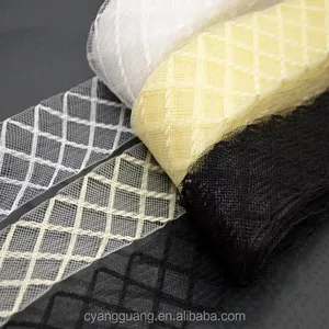 Bán buôn phẳng lông ngựa Braid trắng với bạc màu Chủ Đề lông ngựa Braid <span class=keywords><strong>crinoline</strong></span> - Product Image 1