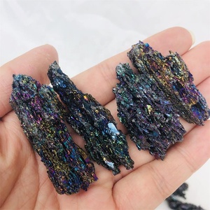 Commercio all'ingrosso piccolo <span class=keywords><strong>cristallo</strong></span> di Carborundum grezzo 7 colori miniera arcobaleno Astralite Moissanite <span class=keywords><strong>ematite</strong></span> per pendenti - Product Image 2