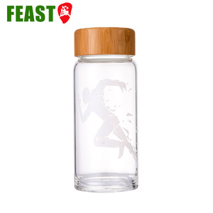 Botella de agua de vidrio para deporte, bote portátil de alta calidad, creativo, borosilicato, nuevo estilo, venta al por mayor - Product Image 6