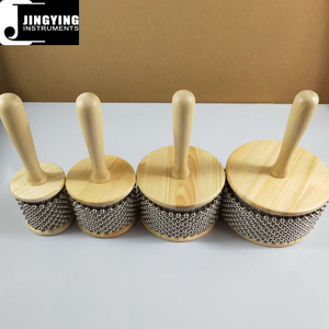 Usine Jingying, grossiste spécialisée dans la fabrication d'instruments <span class=keywords><strong>de</strong></span> percussion Cabasa à manche en bois et billes en fer - Product Image 4