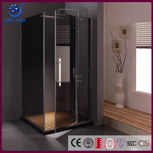 <span class=keywords><strong>Mampara</strong></span> de <span class=keywords><strong>Ducha</strong></span> de Vidrio con Bisagras Pivotantes sin Marco, Moderna y de Lujo, de Acero Inoxidable SS304, con <span class=keywords><strong>Plato</strong></span> de Piedra Artificial, Unidad de Baño Prefabricada - Product Image 2