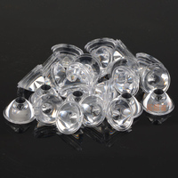 Collimateur réflecteur de lentille LED, verre optique 40x20mm 5/8/10/15/25/30/45/60/90/120 degrés, pour lampe LED 1W 3W 5W