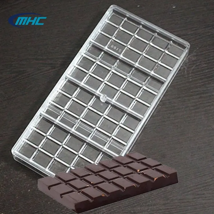 MHC แม่พิมพ์ช็อคโกแลตเกรดอาหารแบบโฮมเมดแม่พิมพ์ซิลิโคนสำหรับ3D ขนมแม่พิมพ์ช็อคโกแลตโพลีคาร์บอเนตแบบกำหนดเอง