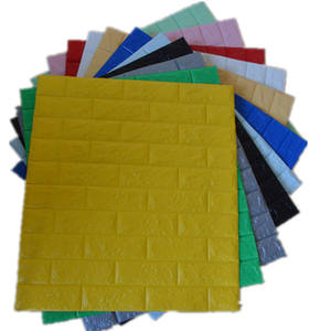 Self Adhesive 3D Foam Oblique <strong>Brick</strong> <strong>Stick</strong> <strong>on</strong> Wallpaper <strong>Tiles</strong> Paintable 3D Wall Panel <strong>Tiles</strong> - Product Image 4