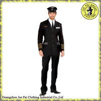 Conception délicate couture uniformes de ligne aérienne pilote veste costume pilote uniforme à vendre