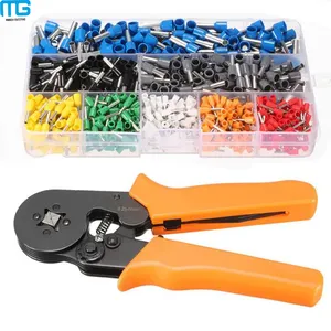 1200pcs cách điện duy nhất pin dây kết thúc dây thiết bị đầu cuối với uốn tóc bồng công cụ