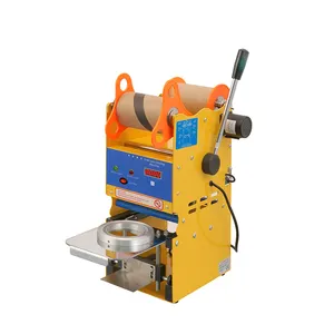 Digital Manual/Semi-Automatic Milk Tea Cup Plastic Cover Sealing Machine (95/75mm)