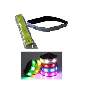 waterproof led slap wristband reflective promotional slap bracelets led slap bands for night