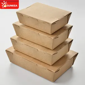 Sunkea Kotak Katering Makanan Kertas Sekali Pakai Yang Diproduksi