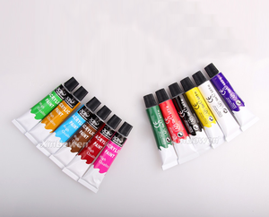 Günstige Preise Großhandel Acrylfarbe 12 Farben Ungiftige Künstler-Acrylfarben 12ml Acrylmalerei-Set mit Pinsel - Product Image 4