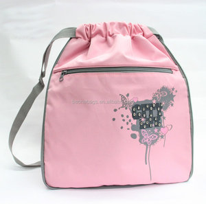 Mochila con cordón para niñas, bolsa de ballet con correas de hombro para ensayos de baile y actuaciones - Product Image 1