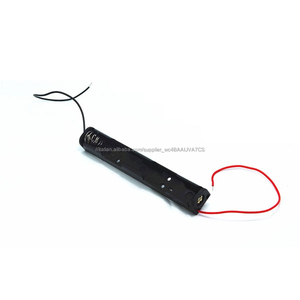 Plastica nera 2xAA cellulare (UM-* 2) 3 v Battery Holder Box Caso tipo lungo con filo di piombo - Product Image 1