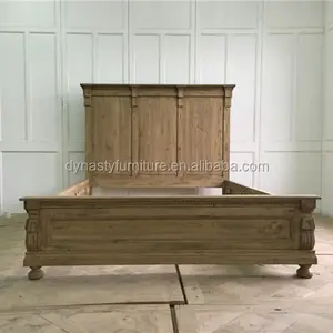फ्रेंच शैली लकड़ी के फर्नीचर/reclaimed लकड़ी के बेड