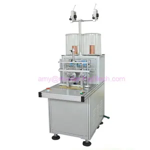 Fully-automatic two-axis double flying fork outer DC motor rotator / rotor coil winding machine