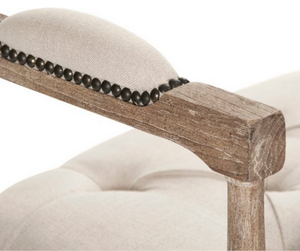 Hot <strong>Sale</strong> French Provincial Solid Oak <strong>Wood</strong> Frame Upholstery Tufted <strong>Bench</strong> <strong>for</strong> Home or Party - Product Image 3