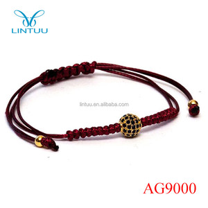Alto pulido oro macrame hombres joyería pulsera <span class=keywords><strong>de</strong></span> cuerda - Product Image 5