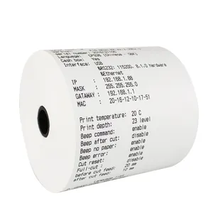 Muestra gratis 80mm 57mm de efectivo en cajeros automáticos de registro hasta que recibo en blanco POS impresión cinta de rollos de papel térmico