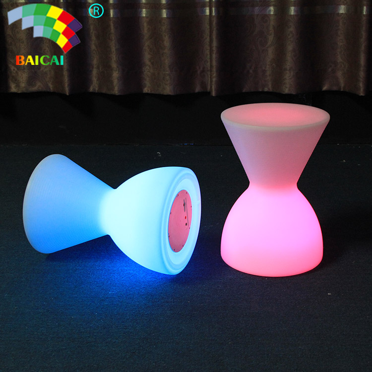 Пластиковый стул для пляжа, мебель с подсветкой, барный стул со светодиодной подсветкой