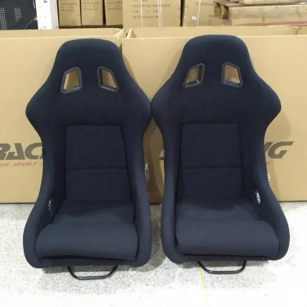 أسود النسيج زوج الرياضة مقعد الألياف الزجاجية دلو سباق السيارات مقعد كبير الحجم JBR1022B