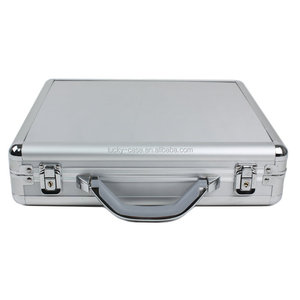 Kotak penyimpanan kolektor jam tangan aluminium menahan 18 jam tangan kolektor tas jinjing kotak penyimpanan koleksi aluminium - Product Image 2
