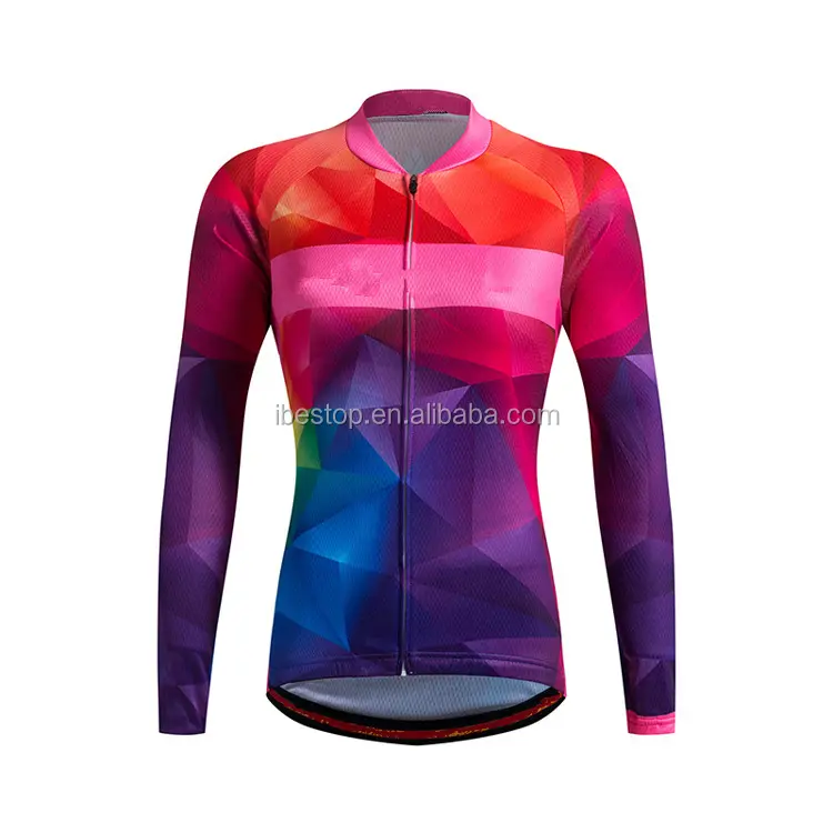 Perempuan Bersepeda Jersey Kit Lengan Panjang Musim Panas Jersey Kit Bersepeda Jersey dan Celana Set untuk Wanita