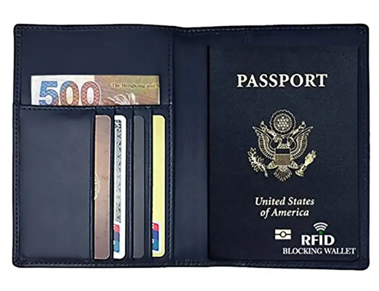 RFID 가드 도난 개인 어린이 여권 커버 남여 여행 여권 커버 신용 id 가죽 여권 커버