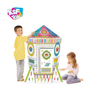 Giocattolo <span class=keywords><strong>da</strong></span> <span class=keywords><strong>disegno</strong></span> educativo per bambini fai <span class=keywords><strong>da</strong></span> te rocket house aqua doodle <span class=keywords><strong>cartone</strong></span> con musica e luce - Product Image 3