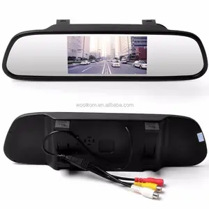 5 Inch Color TFT LCD Display Car Rear View Screen Mirror Monitor Auto Switch PAL/NTSC Detecting System 2 AC Input