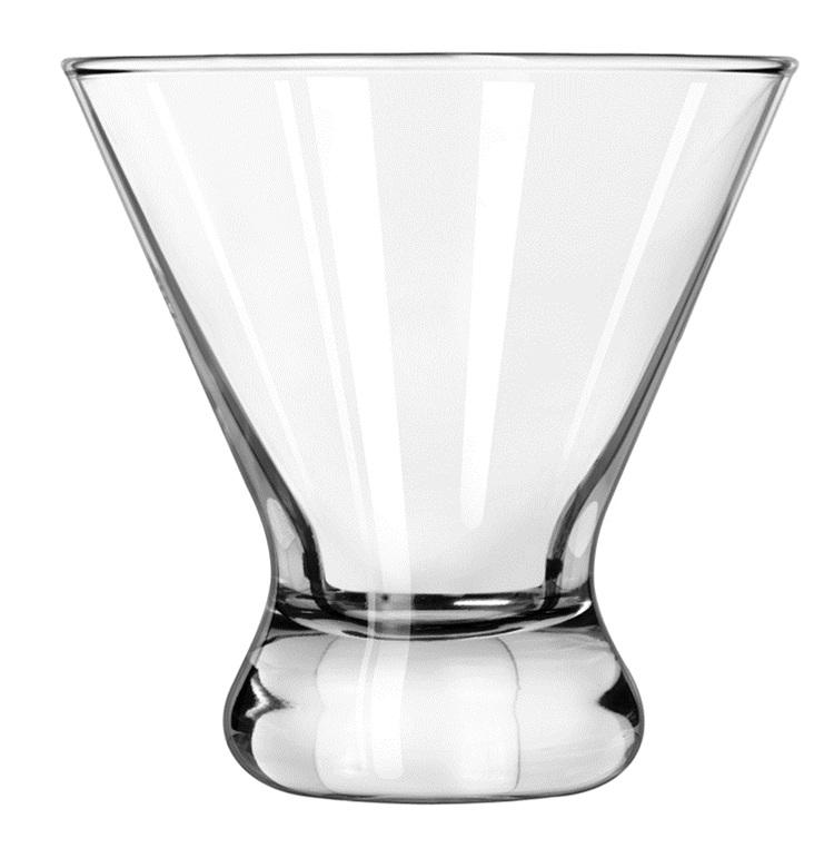 Barware Multi-Color Set Stemless  Bubble  Martini Glass