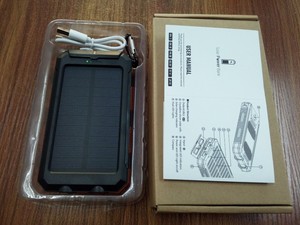 Banco de energía Solar <span class=keywords><strong>para</strong></span> Samsung, Xiaomi y <span class=keywords><strong>Iphone</strong></span>, batería <span class=keywords><strong>externa</strong></span> portátil de 20000mAh, resistente al agua con luz LED de SO - Product Image 4