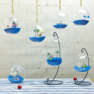 <span class=keywords><strong>Boule</strong></span> <span class=keywords><strong>suspendue</strong></span> en <span class=keywords><strong>verre</strong></span> pour décoration <span class=keywords><strong>de</strong></span> mariage avec trou <span class=keywords><strong>de</strong></span> drainage, disponible en différentes tailles, écologique, pour intérieur/extérieur, marque SPM - Product Image 1