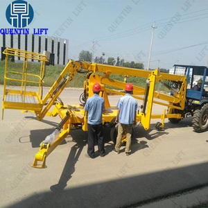 Platform Kerja Udara Manual 3 Ton 5 Ton dengan Boom Lift 8m hingga 20m yang Digerakkan oleh Truk Traktor dengan Baterai 6v - Product Image 2