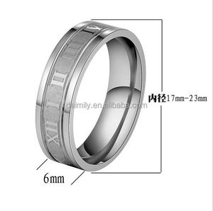 Anillo de boda de acero inoxidable para hombre, sortija de oro con número romano 24, DWR 001, 316 - Product Image 5