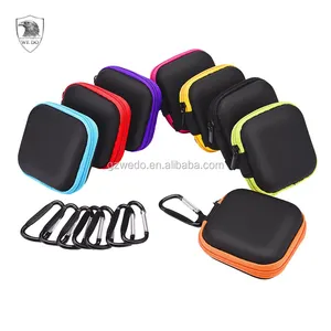 In Ear Headset Headphone Earphone Earbud Case Mini Storage Carrying Pouch EVA Bag with Carabiners