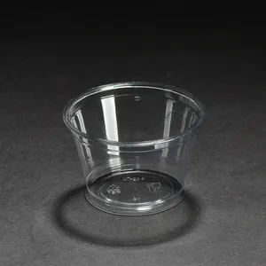 环保 PET 一次性塑料调味杯 4 盎司透明透明塑料杯冰淇淋