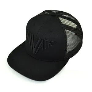 Promoción Barato en blanco negro hombres mujeres 5 Panel de malla personalizada etiqueta privada gorra de camionero