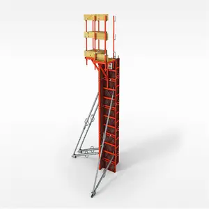 Estrutura de aço modular resistente ajustável da coluna de formagem com madeira de compensação para deslizador de concreto