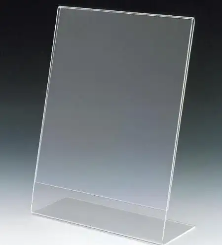 Benutzer definierte klare Acryl Broschüre Display Stand Zeichen halter Lucite Broschüren halter mit Tasche