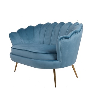 Modern Blue Velvet <strong>Chesterfield</strong> <strong>Sofa</strong> Chair <strong>Cheap</strong> Modular Home Furniture 2-seat Bucket Accent <strong>Sofa</strong> for Living Room - Product Image 6