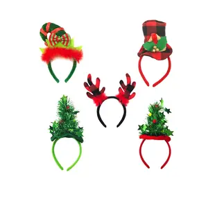 Kostenloser Versand Neujahr liefert Weihnachts feier Dekoration Haarschmuck Hirsch ohren Santa Stirnband Weihnachts baum Stirnband