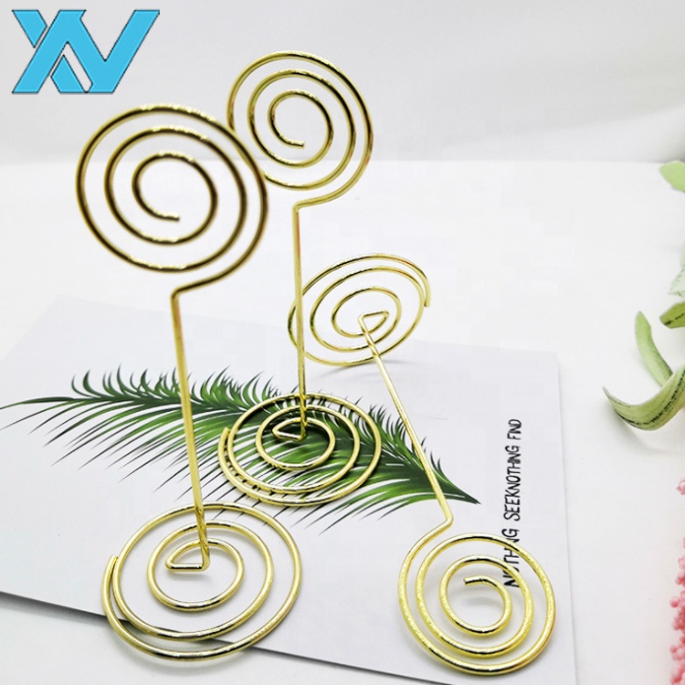 Визитница металлические зажимы золотой круглый металлический держатель с зажимом