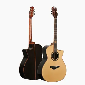 Пользовательская твердая Глянцевая Акустическая гитара Ситка с вырезом, 41 дюйм, полноразмерная Акустическая гитара, хорошее качество, акустическая гитара