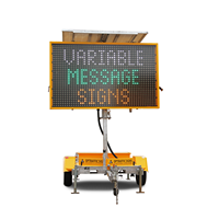 Panneau publicitaire LED solaire extérieur mobile portable, écran LED mobile, remorque, panneaux à messages variables