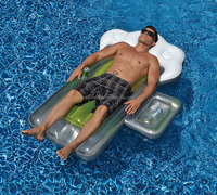 Classique 36 trous piscine flotteur tapis partie flottant boisson refroidisseur support pour 2 personnes
