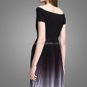 Moda Gradual color <span class=keywords><strong>de</strong></span> hombro del Cuello del Barco Bodycon Plisada Maxi Vestido <span class=keywords><strong>de</strong></span> Fiesta <span class=keywords><strong>de</strong></span> Las Señoras Vestido <span class=keywords><strong>de</strong></span> Noche - Product Image 2